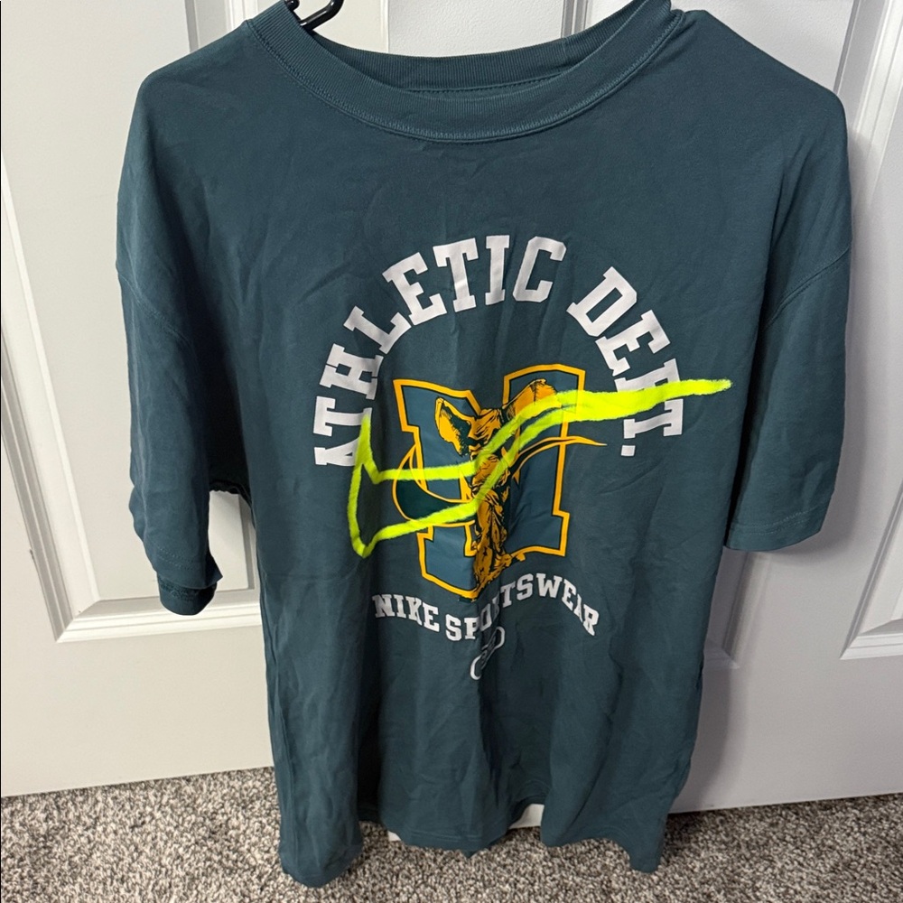 Nike Teal Athletic Dept Tee with Neon Accents